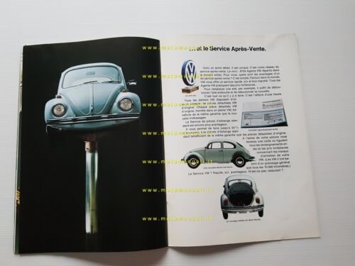 Volkswagen nuovo Maggiolino nouvelle Coccinelle 1969 depliant originale francese