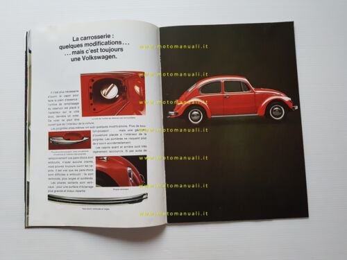 Volkswagen nuovo Maggiolino nouvelle Coccinelle 1969 depliant originale francese