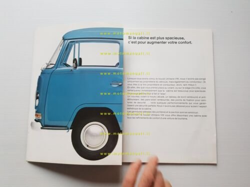 Volkswagen nuovo Transporter modelli 1969 depliant francese originale