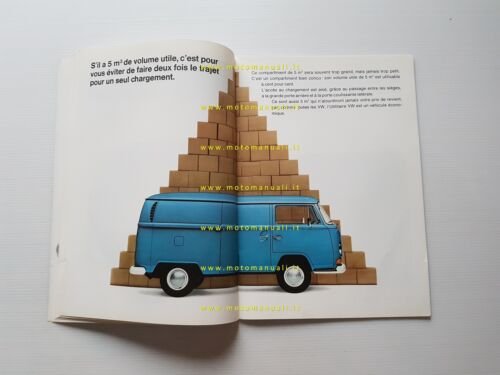 Volkswagen nuovo Transporter modelli 1969 depliant francese originale