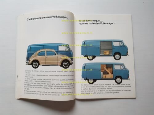 Volkswagen nuovo Transporter modelli 1969 depliant francese originale
