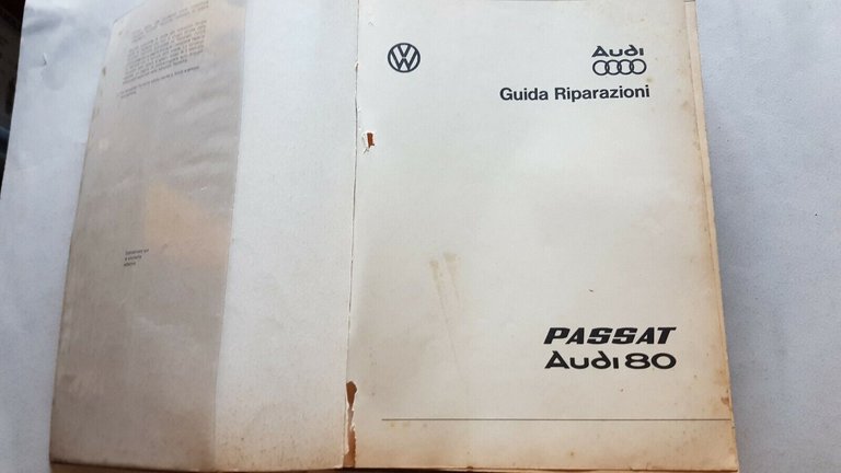 Volkswagen Passat Audi 80 1976 manuale officina riparazione originale italiano