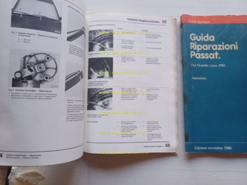 Volkswagen Passat modelli 1981 3 manuali officina italiano originali
