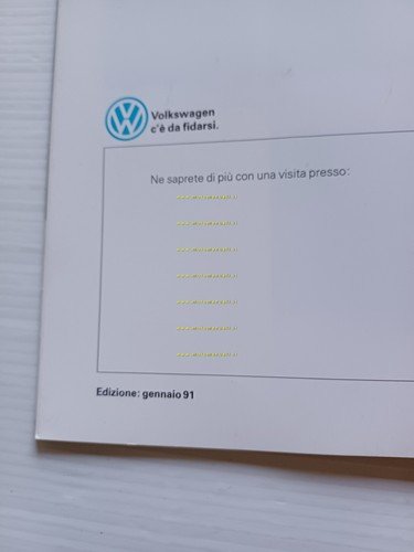 Volkswagen Passat tutti modelli 1991 depliant auto epoca ITALIANO originale