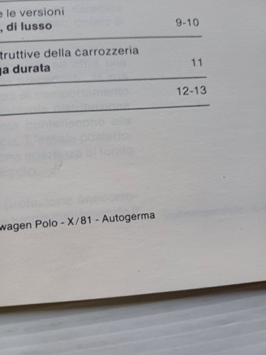 Volkswagen Polo 1981 cartella stampa originale