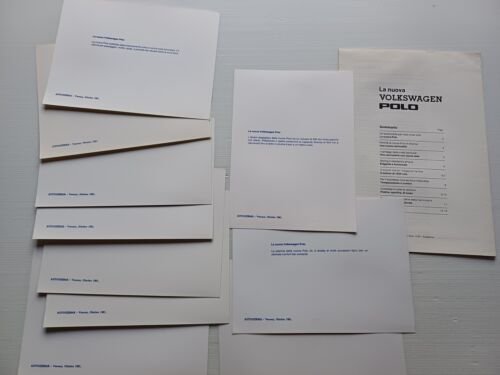 Volkswagen Polo 1981 cartella stampa originale
