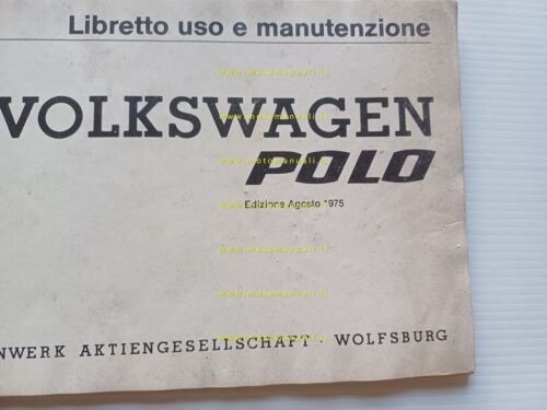 Volkswagen Polo tutti modelli 1975 manuale uso manutenzione italiano originale