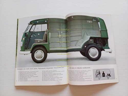 Volkswagen produzione furgoni 1965 depliant italiano originale