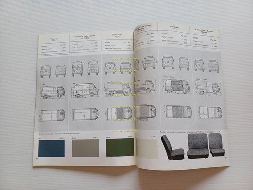Volkswagen produzione furgoni 1965 depliant italiano originale