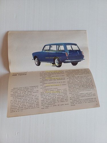Volkswagen produzione modelli 1965 depliant italiano originale