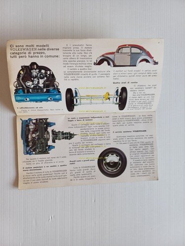Volkswagen produzione modelli 1965 depliant italiano originale