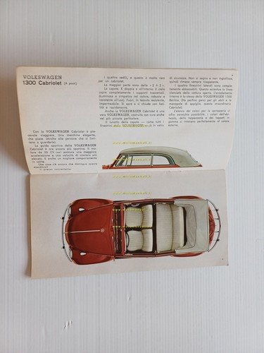 Volkswagen produzione modelli 1965 depliant italiano originale