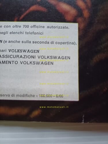 Volkswagen produzione modelli 1966 depliant italiano originale