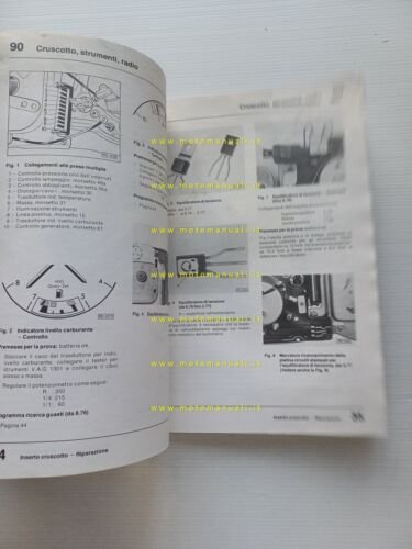 Volkswagen TL mod. 1985 manuale officina impianto elettrico italiano originale