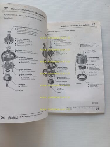 Volkswagen TL mod. 1985 manuale officina impianto elettrico italiano originale