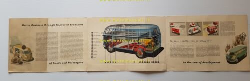 Volkswagen Transporter furgone modello 1953 depliant originale inglese