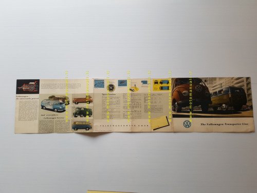 Volkswagen Transporter furgone modello 1953 depliant originale inglese