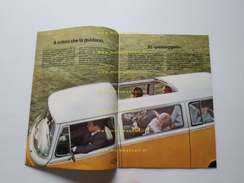 Volkswagen Transporter Giardinetta modelli 1971 depliant italiano originale