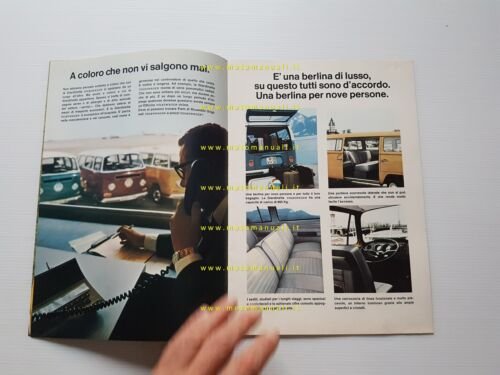 Volkswagen Transporter Giardinetta modelli 1971 depliant italiano originale