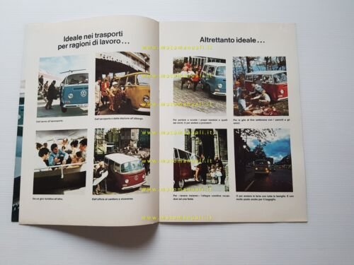 Volkswagen Transporter Giardinetta modelli 1971 depliant italiano originale