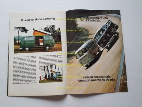 Volkswagen Transporter Giardinetta modelli 1971 depliant italiano originale
