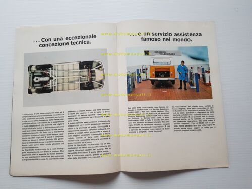 Volkswagen Transporter Giardinetta modelli 1971 depliant italiano originale