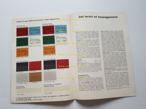 Volkswagen Transporter Giardinetta modelli 1971 depliant italiano originale