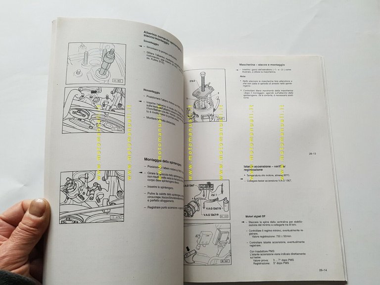 Volkswagen Transporter manuale riparazioni carburatori accensione 1980 originale