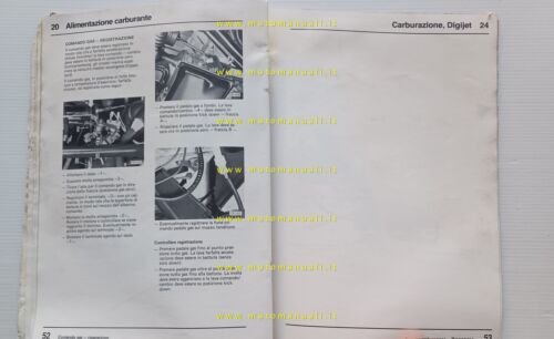 Volkswagen Transporter mod. 1983 manuale officina motore 1900 digijet originale