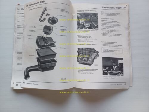 Volkswagen Transporter mod. 1983 manuale officina motore 1900 digijet originale