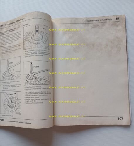 Volkswagen Transporter mod. 1986 manuale officina cambio 5 M trazione …