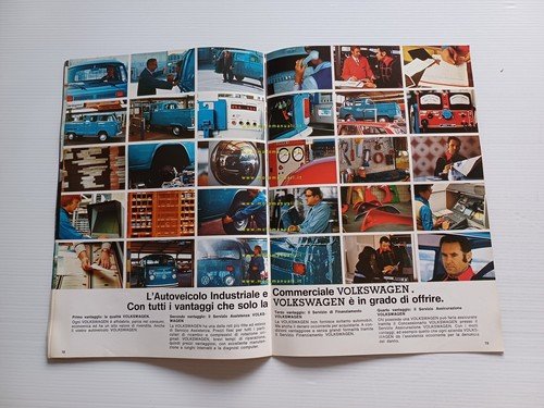 Volkswagen Veicoli Industriali Furgoni Giardinette 1976 depliant italiano orig.
