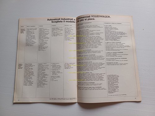 Volkswagen Veicoli Industriali Furgoni Giardinette 1976 depliant italiano orig.