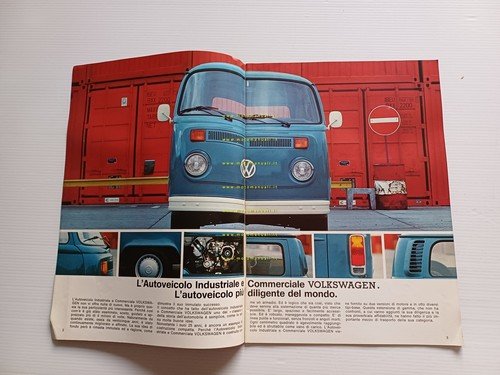 Volkswagen Veicoli Industriali Furgoni Giardinette 1976 depliant italiano orig.