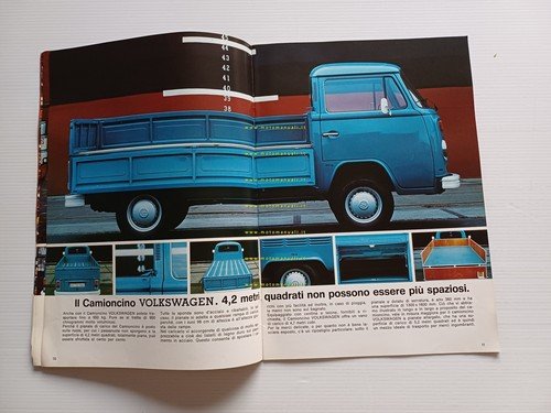 Volkswagen Veicoli Industriali Furgoni Giardinette 1976 depliant italiano orig.