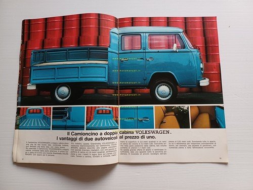 Volkswagen Veicoli Industriali Furgoni Giardinette 1976 depliant italiano orig.