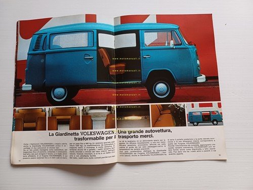 Volkswagen Veicoli Industriali Furgoni Giardinette 1976 depliant italiano orig.