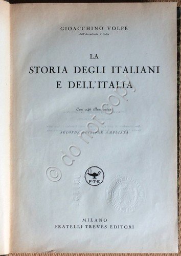 Volpe - La Storia dell'Italia e degli Italiani - F.lli … | Immagine principale