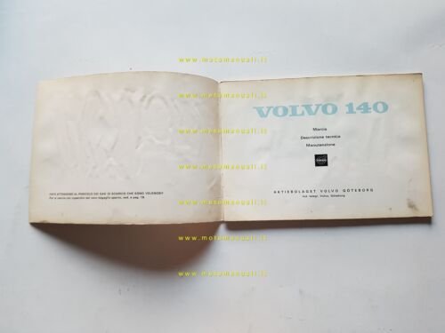 Volvo 140 1967 manuale uso manutenzione libretto istruzioni italiano originale