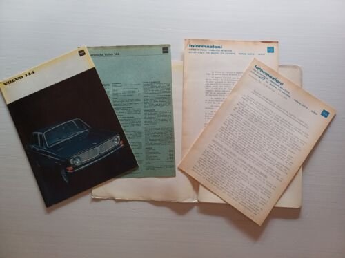 Volvo 144 1966 cartella stampa ITALIANO originale