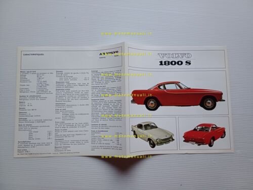 Volvo 1800 S modello 1965-66 depliant francese originale