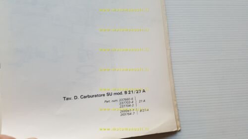 Volvo 240-260 1977 manuale officina carburatori SU - Zenith Italiano …