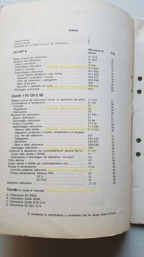 Volvo 240-260 1977 manuale officina carburatori SU - Zenith Italiano …