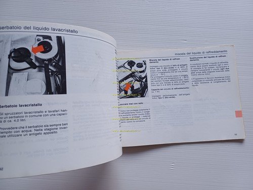 Volvo 480 ES 1989 manuale uso manutenzione libretto italiano originale