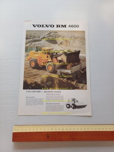 Volvo BM 4600 pala caricatrice gommata 1980 depliant originale italiano