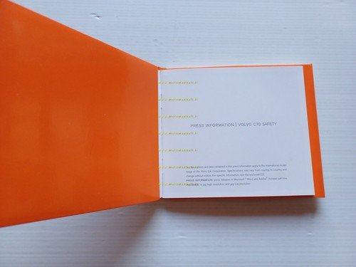 Volvo C70 Safety 2005 cartella stampa presentazione originale testo inglese