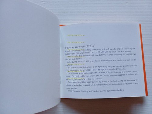 Volvo C70 Safety 2005 cartella stampa presentazione originale testo inglese