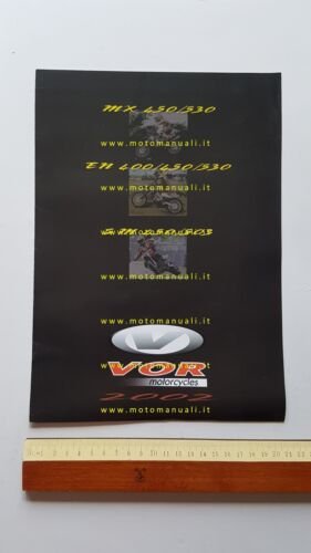 VOR modelli cross enduro supermotard 2003 depliant italiano originale