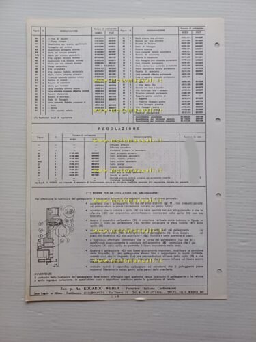 Weber carburatore 30 DIC 10 Fiat 850 Special Coup USA …