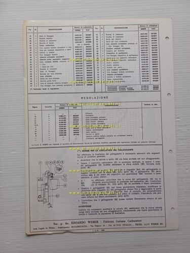 Weber carburatore 32 DMTR 3 Autobianchi A 112 Abarth 1972 …